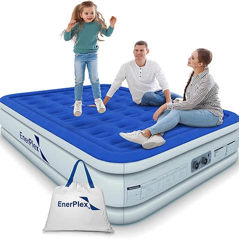 EnerPlex Air Mattress with Built-in Pump for Camping, Home & Portable Travel