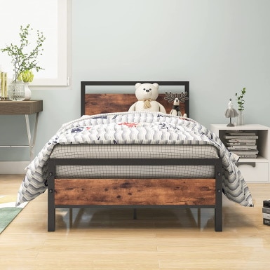HOJINLINERO Metal Twin Size Bed Frame