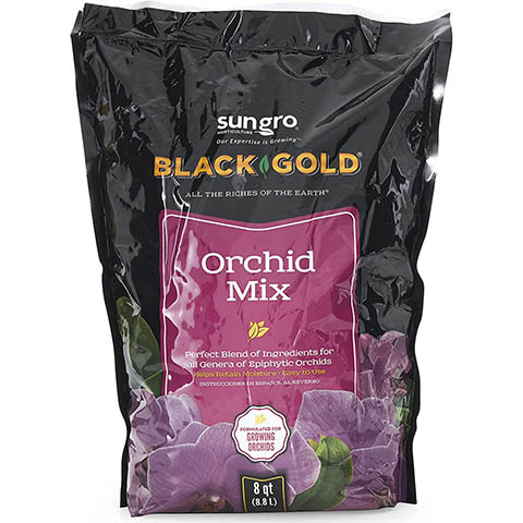 SunGro Black Gold Indoor Natural and Organic Orchid Potting Soil Fertilizer Mix for House Plants