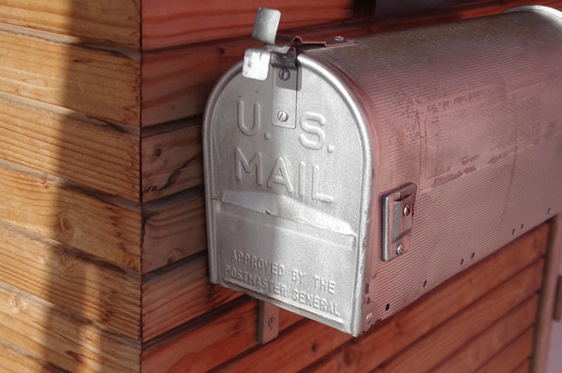 US mailbox mounted on the wall