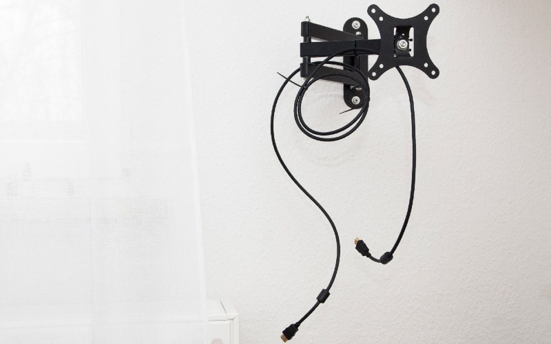 VESA mount on the wall for monitors or TV