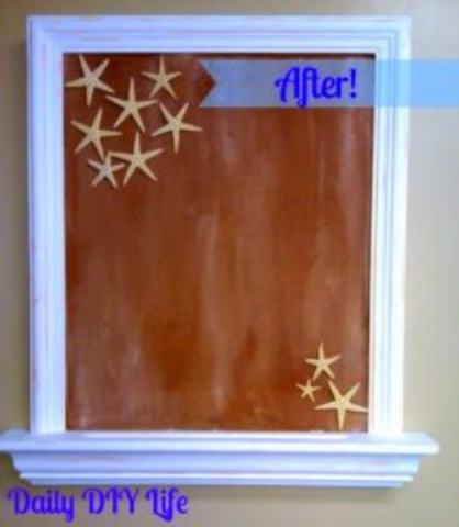 YARD SALE FINDS- BULLETIN BOARD MAKE-OVER