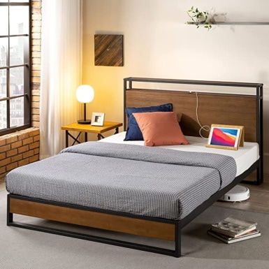 ZINUS Suzanne Bamboo and Metal Platform Bed Frame
