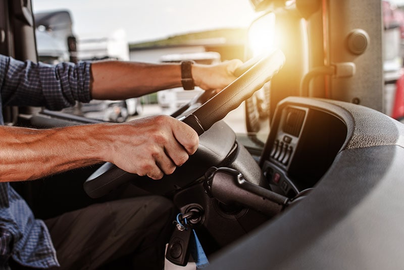 commercial driver driving his truck
