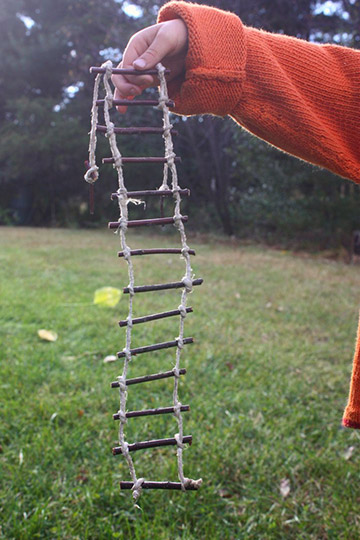 diy miniature rope ladder