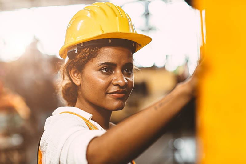 female construction worker