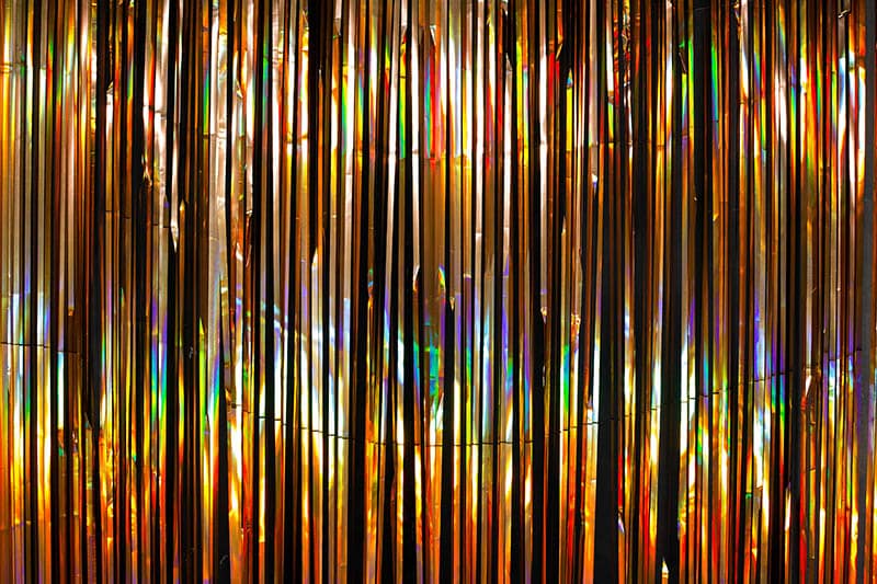 gold yellow party streamer backdrop
