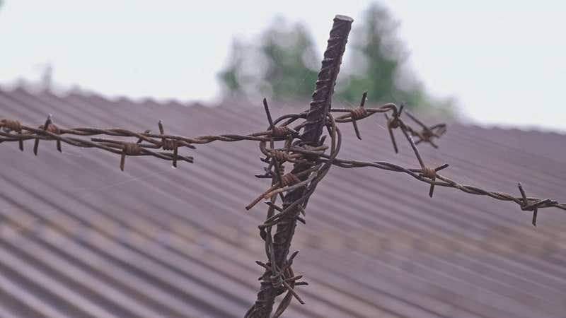 rebar fence post