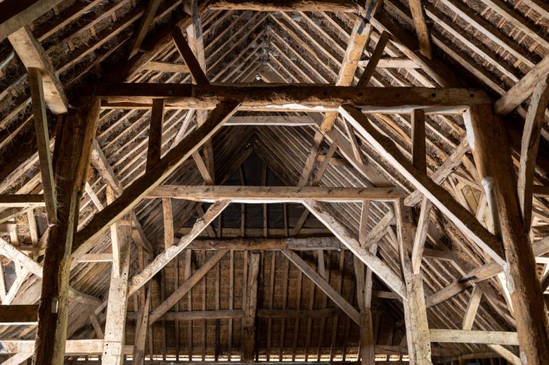 Barn Truss Roof trusses in a a Sixteenth century tithe barn