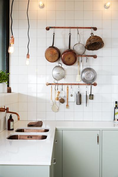 DIY Idea_ Make a Rustic Copper Pipe Pot Rack