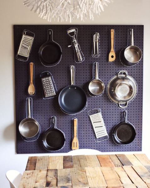 DIY Kitchen Pegboard