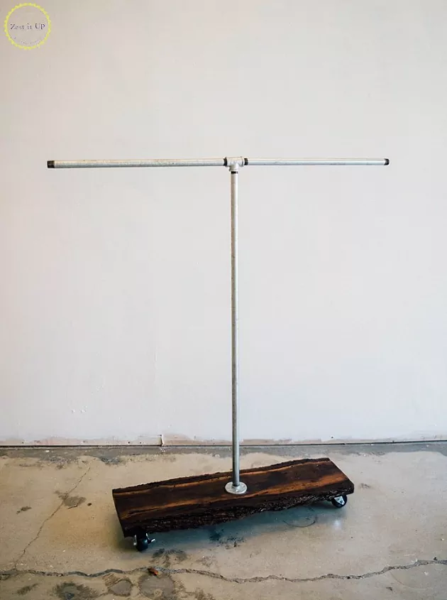 Eclectic Rolling T Rack