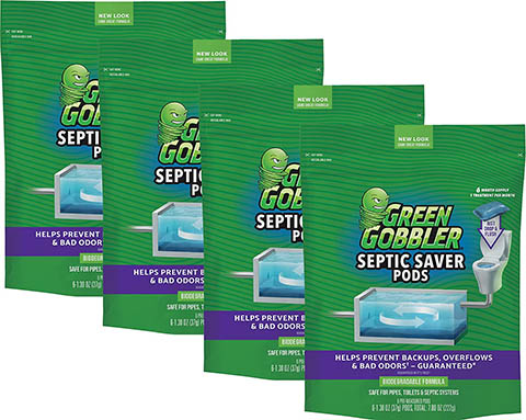 Green Gobbler SEPTIC SAVER Bacteria Enzyme Pacs
