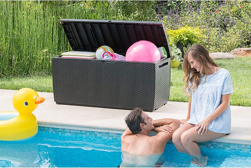 Outdoor Box beside pool