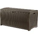 Suncast Resin Wicker Patio Outdoor Storage Container