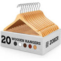 ZOBER High-Grade Wooden Suit Hangers
