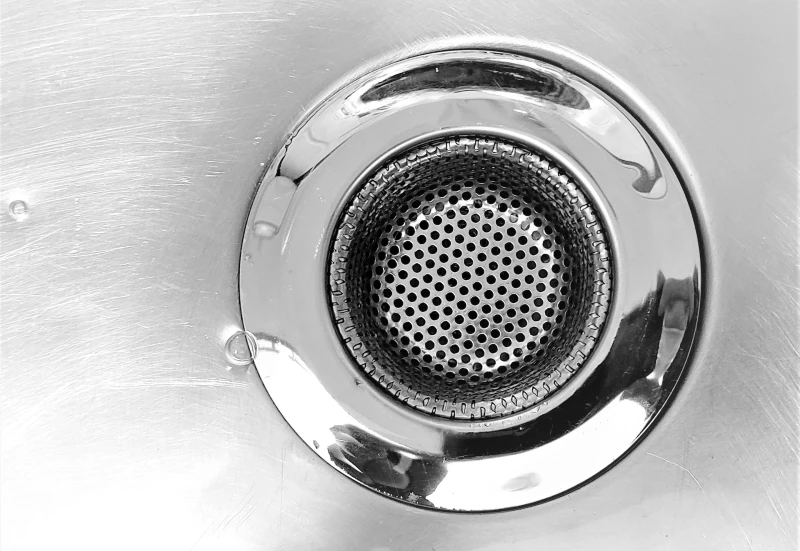 a clean drain with a strainer