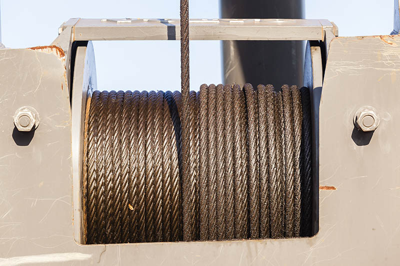 Industrial Crane Cable Drum Industrial crane steel cable rope length around pulley drum