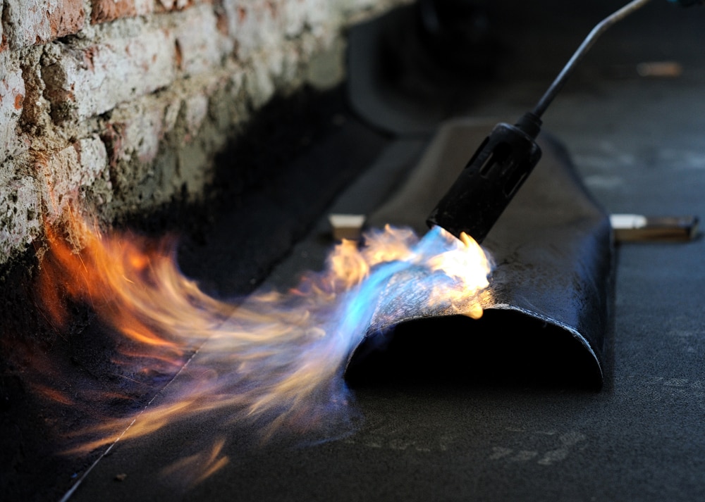 torching asphalt bitumen
