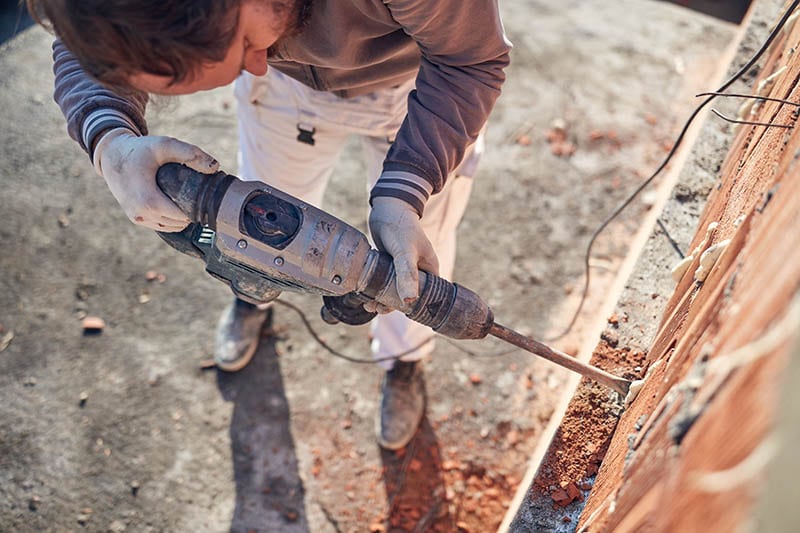 drilling into brick and mortar