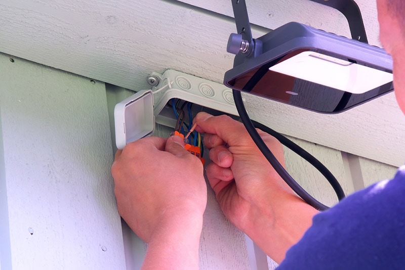 how to install new flood lights