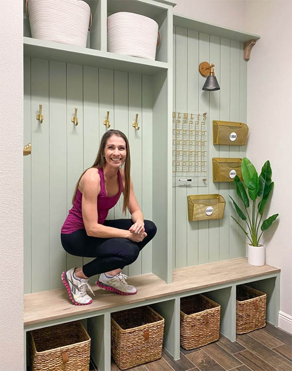 Frills and Drills Mudroom Bench