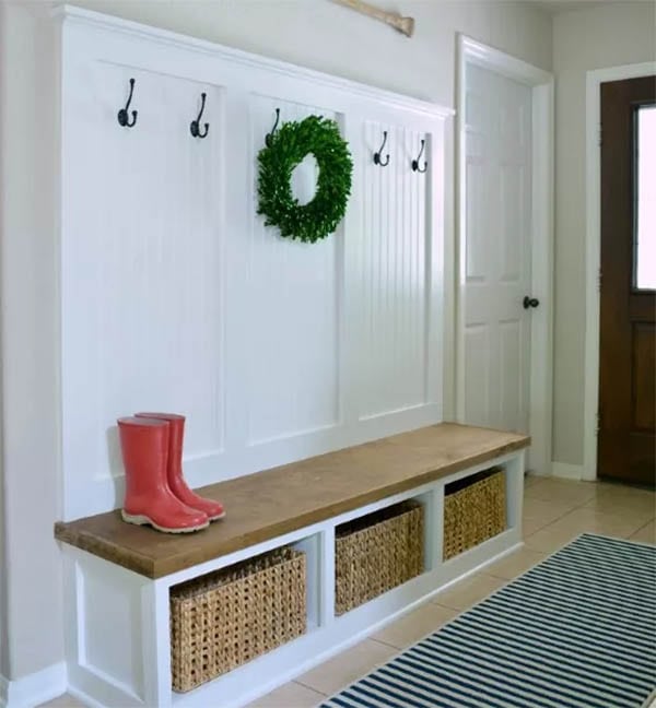 14 DIY Mudroom Bench Plans You Can Build Today (With Pictures) | House ...