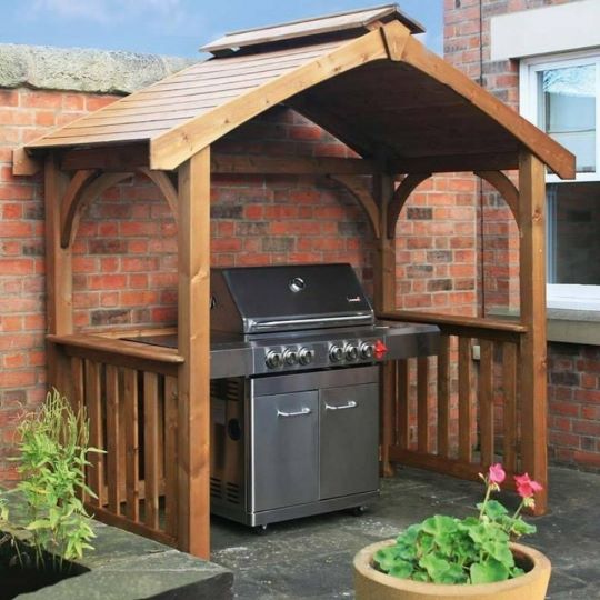 diy backyard grill gazebo