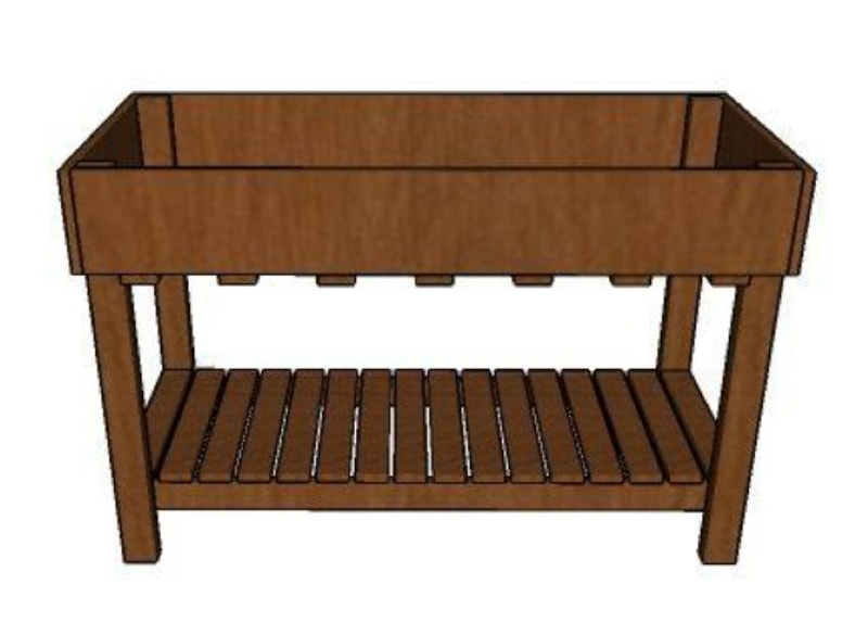 diy counter height garden box plans