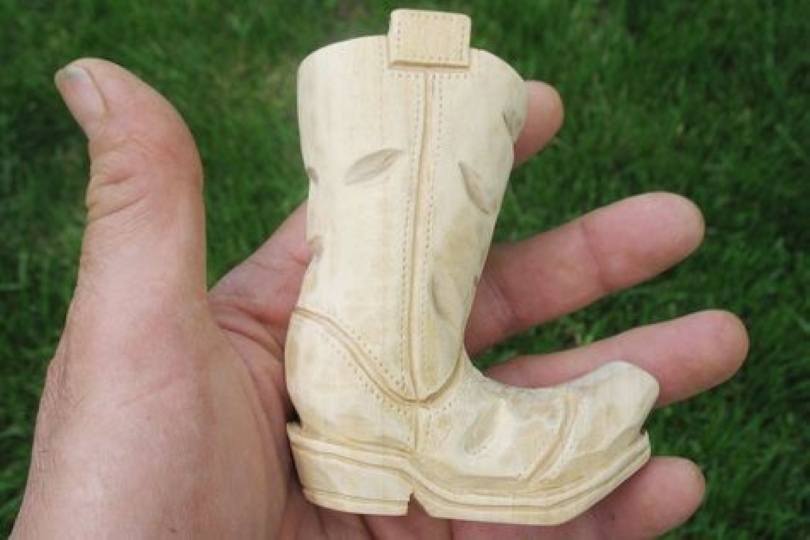 diy cowboy boot carving