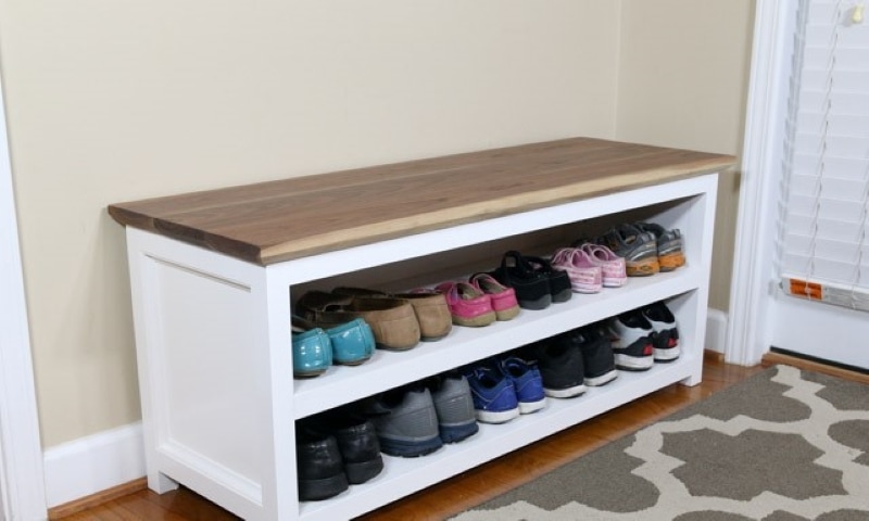 diy entryway shoe storage bench