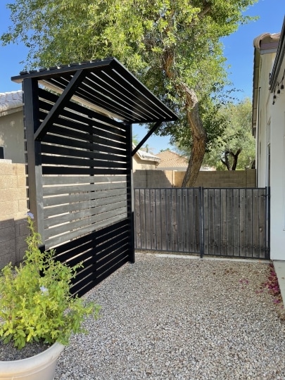 diy grill area privacy screen pergola
