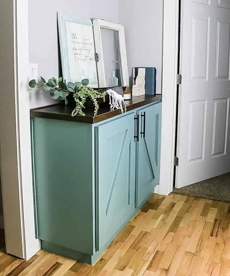 diy hallway cabinet
