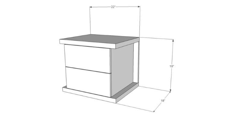 diy hite bedside table