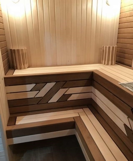 diy interlocking sauna benches