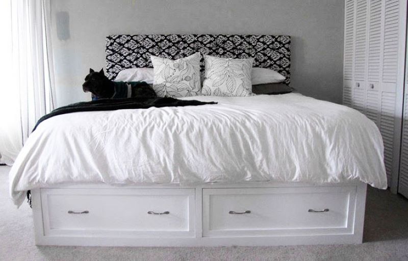 diy king storage bed