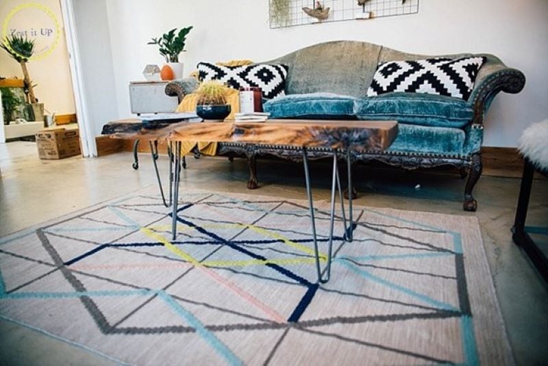diy live edge coffee table with hairpin legs
