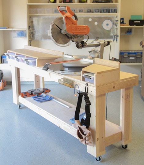 diy miter saw bench