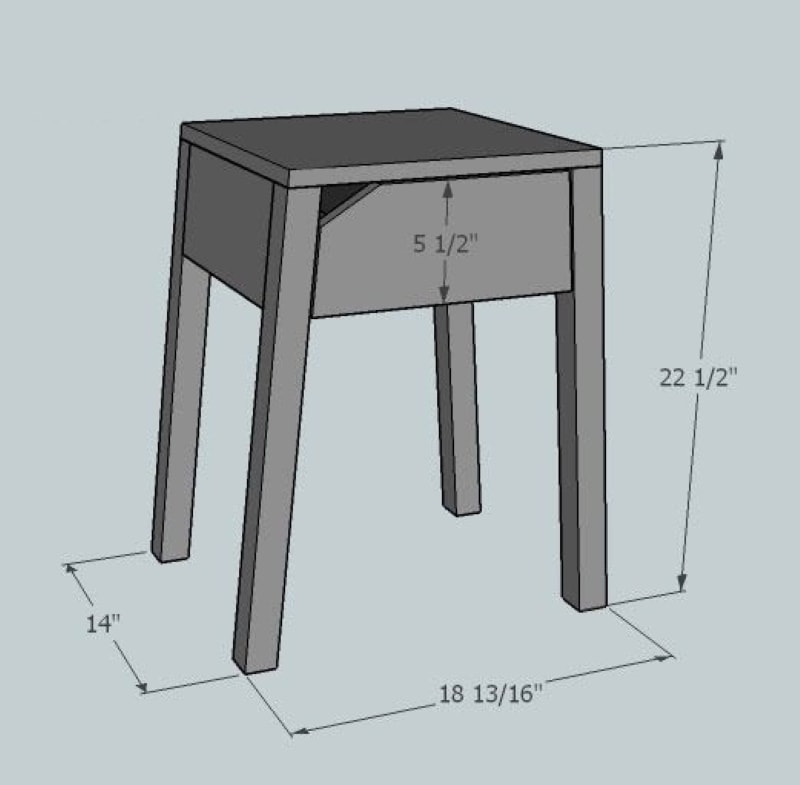 diy night stand with built in charging