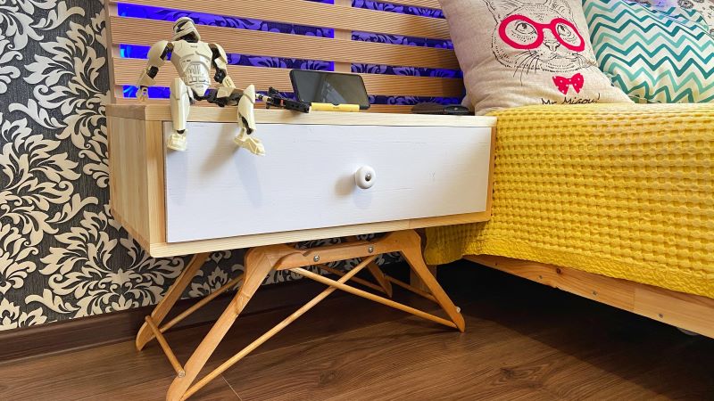 diy nightstand from fooden hangers