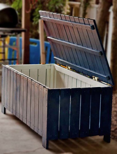 diy outdoor storage bench