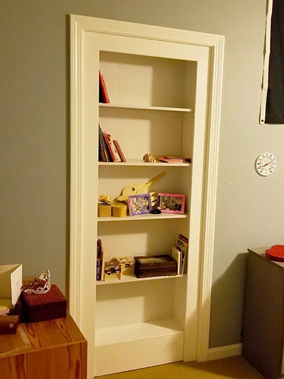 diy secret bookcase door