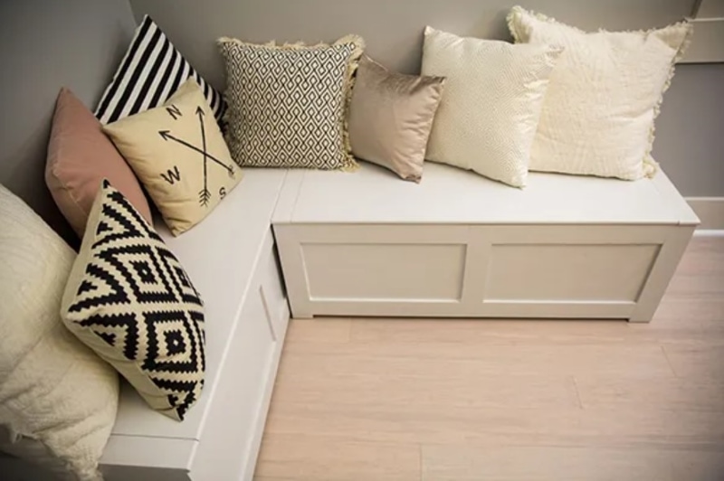 diy storage bech