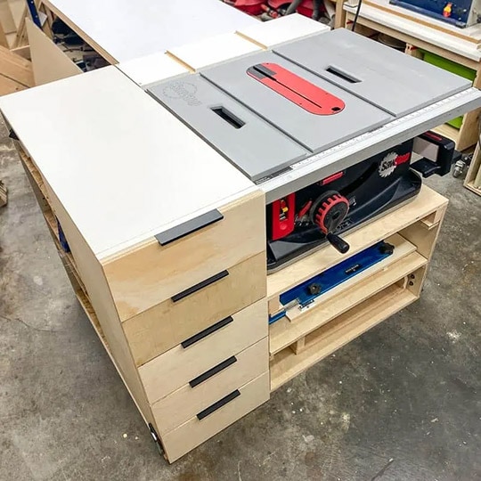 8 Free DIY Table Saw Workbench Plans You Can Build Today With Pictures ...