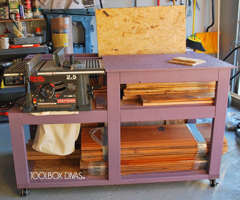 diy table saw workbench