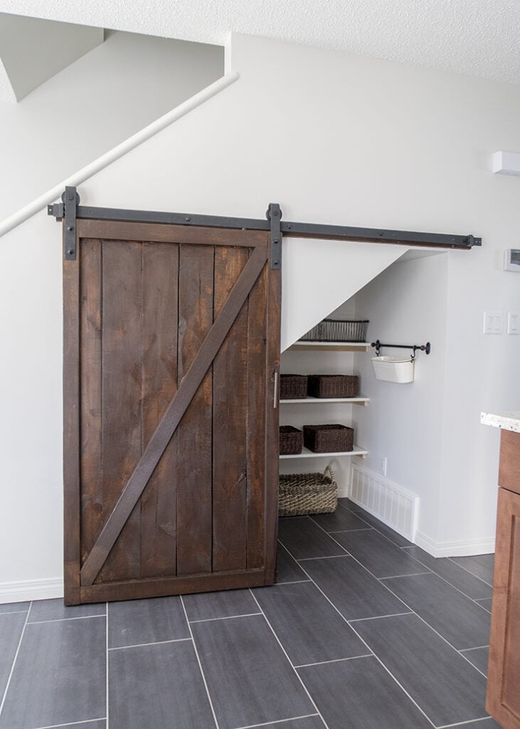 diy under stairs pantry