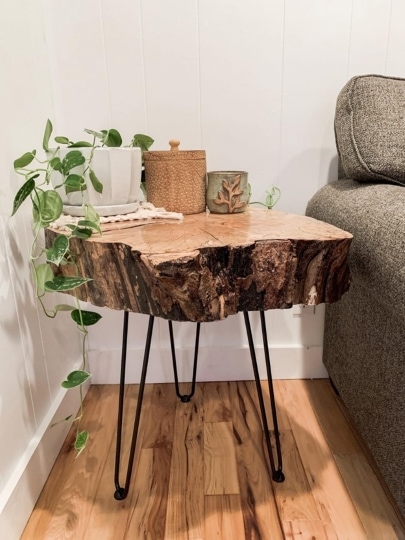 diy wood slice table