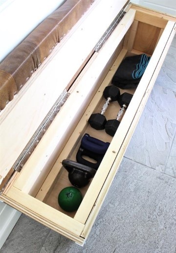 diy workout bench with storage