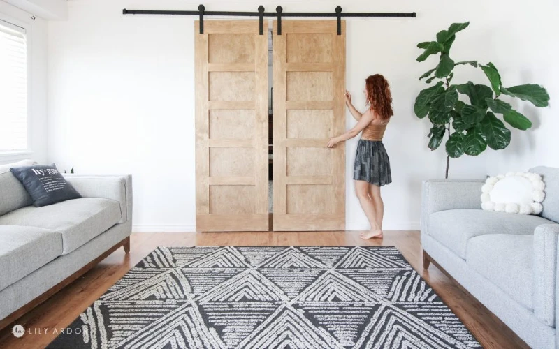 DIY Barn Door on a Budget by Lily Ardor