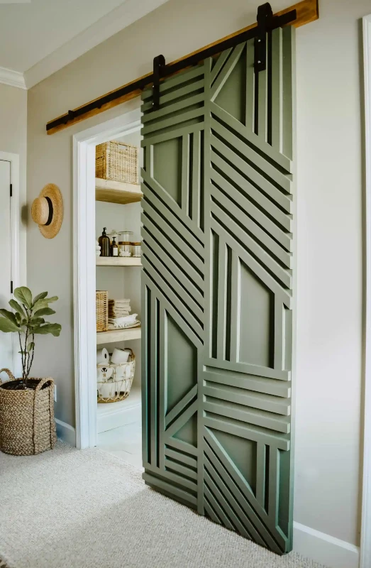 DIY Geometric Barn Door from House on Longwood Lane